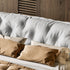 Benson Calf Leather Wide Headboard Bed Frame