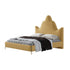 Bentlee Velvet Crown Shaped Headboard Bed Frame
