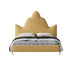 Bentlee Velvet Crown Shaped Headboard Bed Frame
