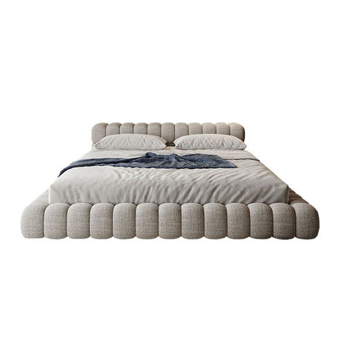 Berne Velvet Fabric Low Headboard Simple Bed Frame