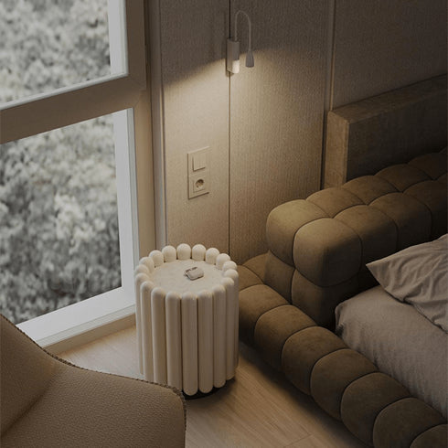 Berne Velvet Fabric Low Headboard Simple Bed Frame