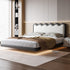 Berne Cotton Linen Fabric Simple Floating Bed Frame