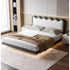 Berne Cotton Linen Fabric Simple Floating Bed Frame