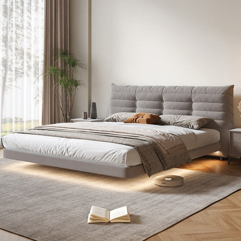 Billy Velvet Upholstered Floating Bed Frame