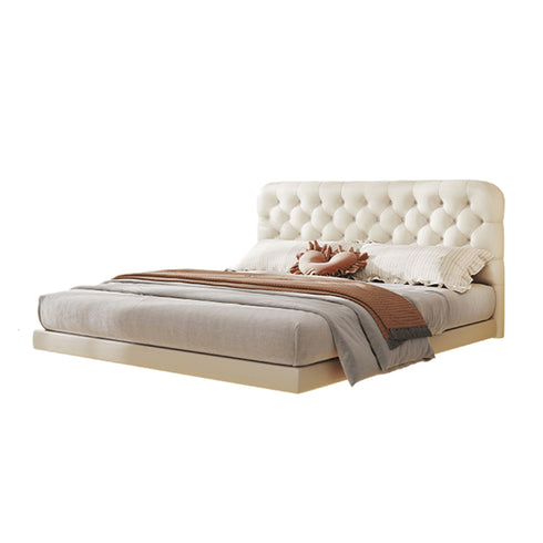 Binx Velvet Buckle Design Modern Floating Bed Frame