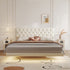 Binx Velvet Buckle Design Modern Floating Bed Frame