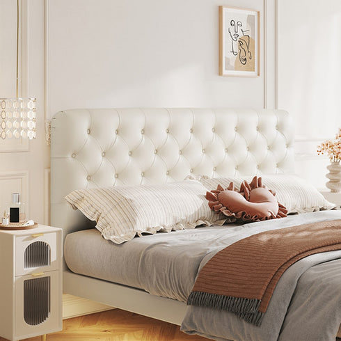 Binx Velvet Buckle Design Modern Floating Bed Frame