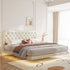 Binx Velvet Buckle Design Modern Floating Bed Frame