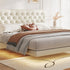 Binx Velvet Buckle Design Modern Floating Bed Frame