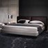Blaise Cotton Linen Fabric Wide Headboard Minimalist Bed Frame