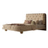 Bliss Velvet Cookie Shaped Modern Upholstered Bed Frame