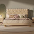 Bliss Velvet Cookie Shaped Modern Upholstered Bed Frame