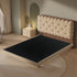 Bliss Velvet Cookie Shaped Modern Upholstered Bed Frame