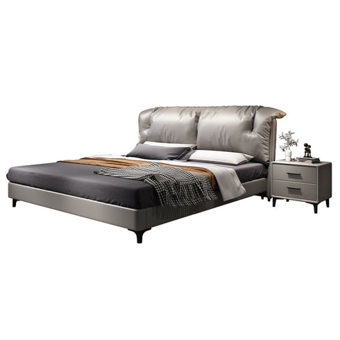 Bodie Microfiber Leather Modern Upholstered Bed Frame