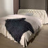 Bohemian Suede Fabric Buckle Headboard Bed Frame