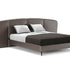 Bonilla Luxury Wide Headboard Gray Microfiber Leather Bed Frame