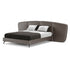 Bonilla Luxury Wide Headboard Gray Microfiber Leather Bed Frame