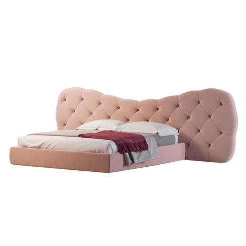 Botham Velvet Luxury Wide Shaped Headboard Bed Frame