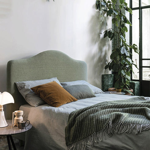 Boyer Velvet Shaped Headboard Simple Bed Frame