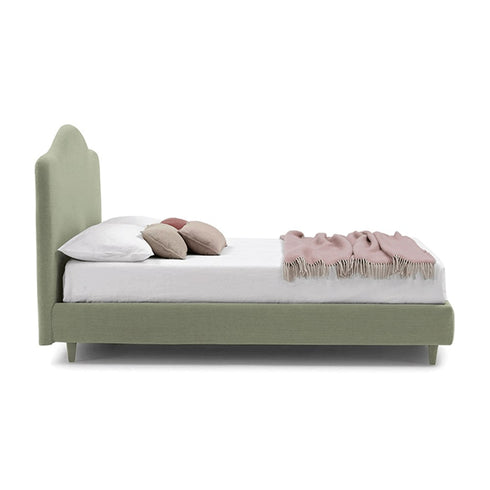 Boyer Velvet Shaped Headboard Simple Bed Frame