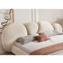 Brantley Velvet Modern Shaped Headboard Bed Frame