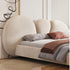 Brantley Velvet Modern Shaped Headboard Bed Frame