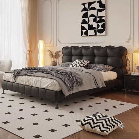 Brayden Microfiber Leather Modern Bed Frame