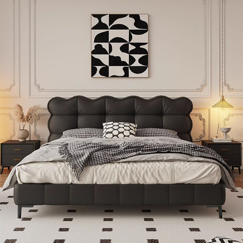 Brayden Microfiber Leather Modern Bed Frame