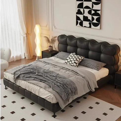 Brayden Microfiber Leather Modern Bed Frame