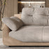 Brin Cream Suede Fabric 3 Seater Modern Arm Sofa Upholstered 2-Piece Couch