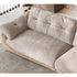 Brin Cream Suede Fabric 3 Seater Modern Arm Sofa Upholstered 2-Piece Couch
