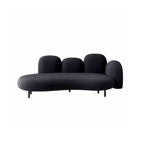 Brody Boucle Fabric Modern Curved Backrest 3-Seater Sofa
