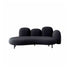 Brody Boucle Fabric Modern Curved Backrest 3-Seater Sofa