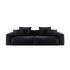 Bronco Blue Chenille Flannel Luxury 3 Seater Sofa Modern 2-Piece Couch