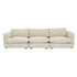Bryce Beige Boucle Minimalist Simple 4 Seater Arm Sofa 3-Piece Couch