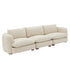 Bryce Beige Boucle Minimalist Simple 4 Seater Arm Sofa 3-Piece Couch