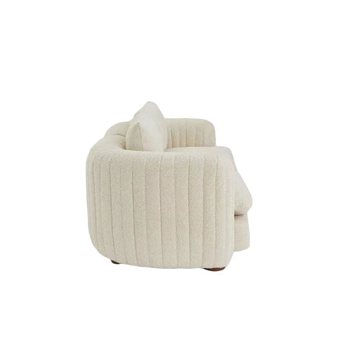 Bryce Boucle Minimalist Simple Loveseat Sofa Arm Couch