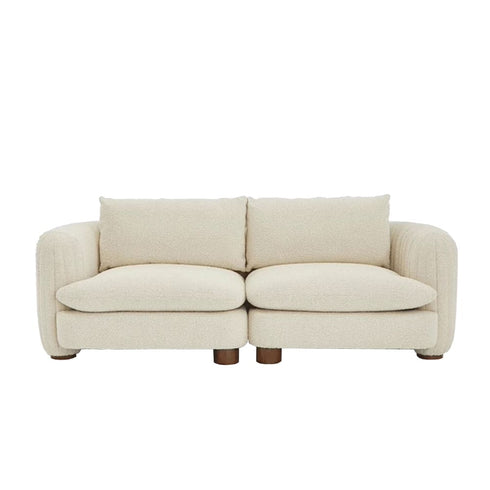 Bryce Boucle/Velvet Minimalist Simple 3 Seater Sofa Arm Couch