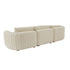 Bryce Beige Boucle Minimalist Simple 4 Seater Arm Sofa 3-Piece Couch