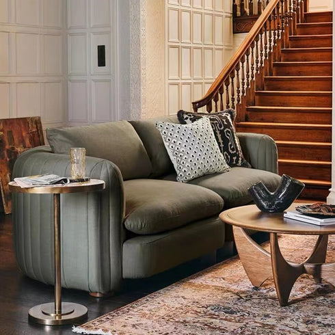 Bryce Boucle/Velvet Minimalist Simple 3 Seater Sofa Arm Couch