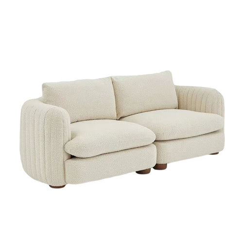 Bryce Boucle/Velvet Minimalist Simple 3 Seater Sofa Arm Couch