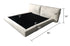 Cullen Suede Fabric Contemporary Minimalist Wide Head Board Bed Frame