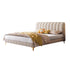 Cato Velvet Bed Frame Stripe Pattern Headboard