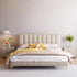 Cato Velvet Bed Frame Stripe Pattern Headboard