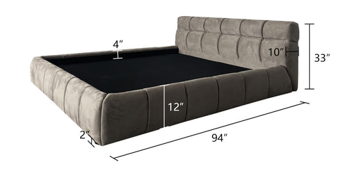 Dawes Suede Fabric Bed Frame