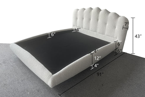 Bianca Boucle Floating Bed Frame