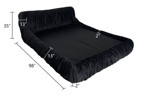Easton Suede Fabric Luxury Bed Frame