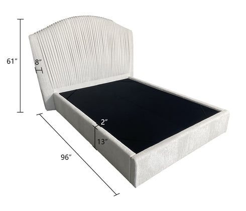 Nyla Vintage Luxury Velvet Fabric Wide Headboard Bed Frame