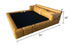 Janika Microfiber Leather Luxury Low Headboard Bed Frame with Cushions