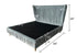 Amore Luxury Velvet Fabric High Headboard Bed Frame